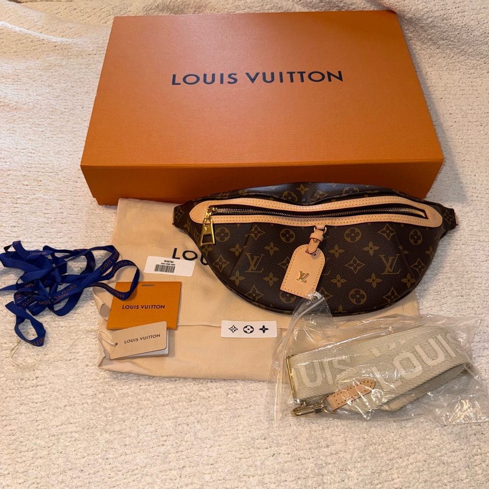 Louis Vuitton Brown Monogram Crossbody/Fanny Pack with Natural Vachetta Trim